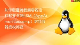 如何配置特权侧容器运行时安全网LSM（AppArmor/Seccomp）封锁容器提权路径