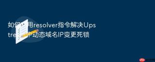 如何利用resolver指令解决Upstream中动态域名IP变更死锁