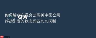 如何解决在混合云网关中因公网抖动引发的状态码四九九闪断