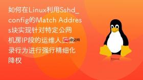 如何在Linux利用Sshd_config的Match Address块实现针对特定公网机房IP段的运维人员登录行为进行强行精细化降权
