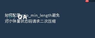 如何配置gzip_min_length避免对小体量状态码请求二次压缩