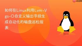 如何在Linux利用Lvm-Vgs-O自定义输出字段生成自动化的磁盘巡检报表