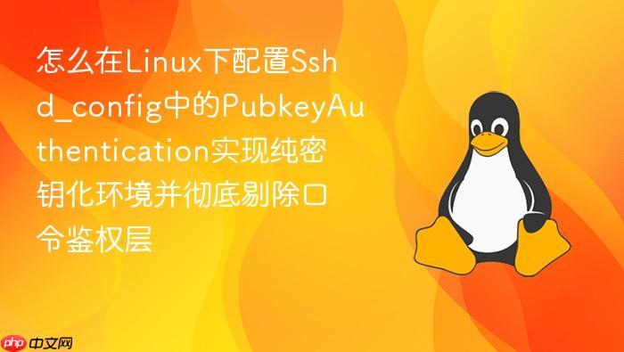 怎么在linux下配置sshd_config中的pubkeyauthentication实现纯密钥化环境并彻底剔除口令鉴权层