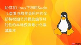 如何在Linux下利用Sudo -L查看当前登录用户的全部特权细节并据此编写针对性的本地权限最小化裁减脚本