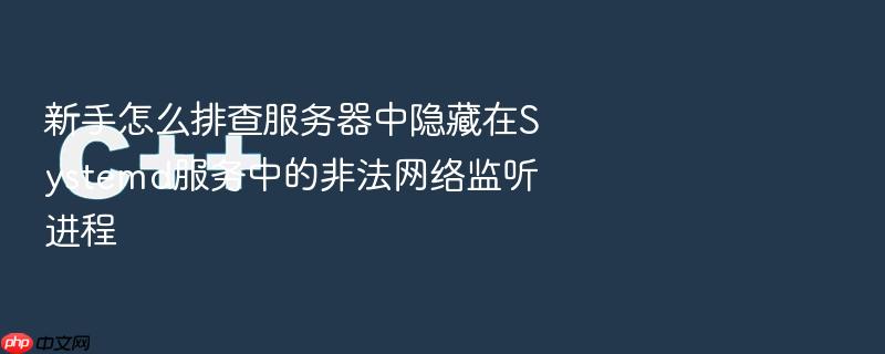 新手怎么排查服务器中隐藏在systemd服务中的非法网络监听进程
