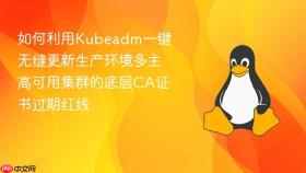 如何利用kubeadm一键无缝更新生产环境多主高可用集群的底层ca证书过期红线