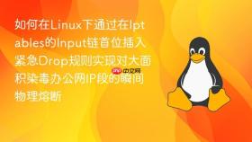 如何在linux下通过在iptables的input链首位插入紧急drop规则实现对大面积染毒办公网ip段的瞬间物理熔断