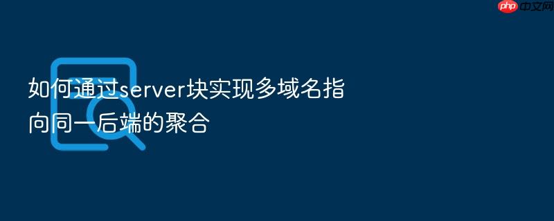 如何通过server块实现多域名指向同一后端的聚合