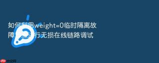 如何利用weight=0临时隔离故障节点进行无损在线链路调试