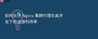 如何优化 nginx 集群代理在高并发下的资源利用率