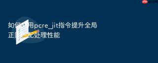 如何利用pcre_jit指令提升全局正则匹配处理性能