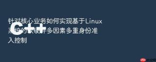 针对核心业务如何实现基于Linux系统的软硬件多因素多重身份准入控制