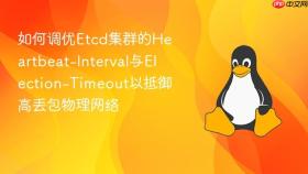 如何调优etcd集群的heartbeat-interval与election-timeout以抵御高丢包物理网络