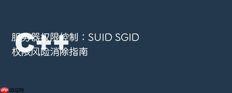 服务器权限控制:suid sgid 权限风险消除指南