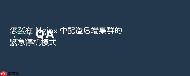怎么在 nginx 中配置后端集群的紧急停机模式