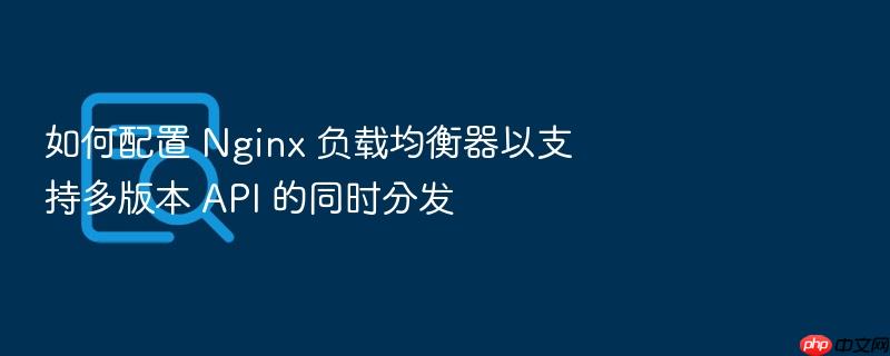 如何配置 nginx 负载均衡器以支持多版本 api 的同时分发