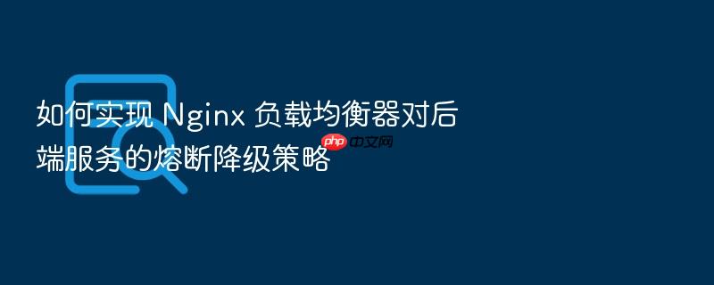 如何实现 nginx 负载均衡器对后端服务的熔断降级策略