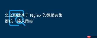 怎么构建基于 nginx 的微服务集群统一接入网关