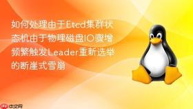 如何处理由于etcd集群状态机由于物理磁盘io骤增频繁触发leader重新选举的断崖式雪崩