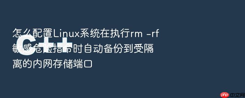 怎么配置linux系统在执行rm -rf敏感危险指令时自动备份到受隔离的内网存储端口