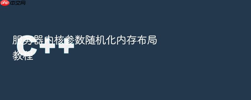 服务器内核参数随机化内存布局教程