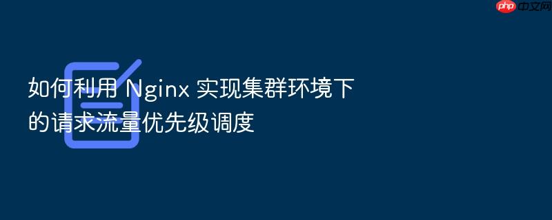 如何利用 nginx 实现集群环境下的请求流量优先级调度