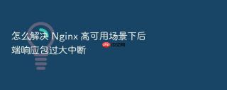 怎么解决 nginx 高可用场景下后端响应包过大中断