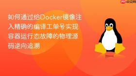 如何通过给docker镜像注入精确的编译工单号实现容器运行态故障的物理源码逆向追溯