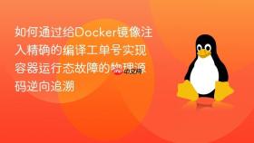 如何通过给Docker镜像注入精确的编译工单号实现容器运行态故障的物理源码逆向追溯