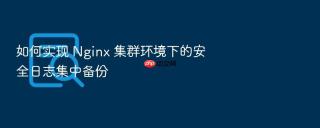 如何实现 nginx 集群环境下的安全日志集中备份