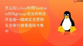 怎么在linux利用sudoers的%group语法将特定开发组一键绑定至受限日志审计查看器指令集中