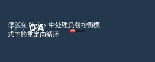 怎么在 nginx 中处理负载均衡模式下的重定向循环