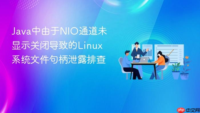 java中由于nio通道未显示关闭导致的linux系统文件句柄泄露排查
