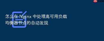 怎么在 Nginx 中处理高可用负载均衡器节点的自动发现