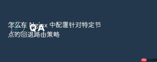 怎么在 nginx 中配置针对特定节点的回退路由策略