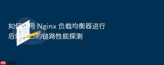 如何利用 nginx 负载均衡器进行后端接口的链路性能探测