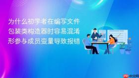 为什么初学者在编写文件包装类构造器时容易混淆形参与成员变量导致报错