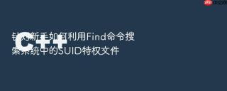 针对新手如何利用Find命令搜索系统中的SUID特权文件
