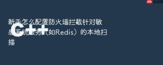 新手怎么配置防火墙拦截针对敏感系统服务（如Redis）的本地扫描