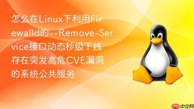 怎么在linux下利用firewalld的--remove-service接口动态秒级下线存在突发高危cve漏洞的系统公共服务