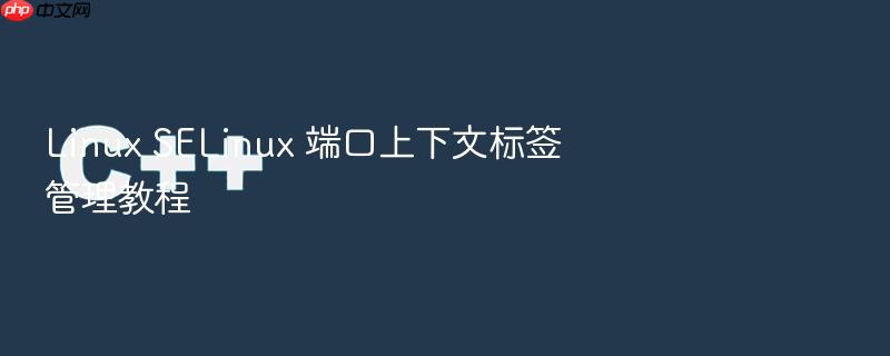 linux selinux 端口上下文标签管理教程