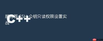 服务器 SSH 公钥只读权限设置实战