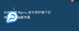 如何处理 nginx 高可用环境下后端应用的连接泄漏