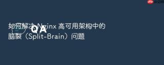 如何解决 nginx 高可用架构中的脑裂（split-brain）问题