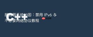 服务器系统加固：禁用 IPv6 与不必要网络协议教程