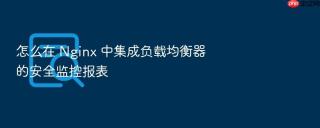 怎么在 nginx 中集成负载均衡器的安全监控报表