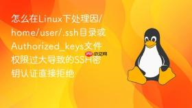 怎么在linux下处理因/home/user/.ssh目录或authorized_keys文件权限过大导致的ssh密钥认证直接拒绝