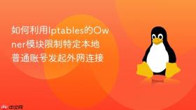 如何利用Iptables的Owner模块限制特定本地普通账号发起外网连接