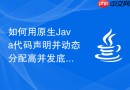 如何用原生Java代码声明并动态分配高并发底层的数组内存空间