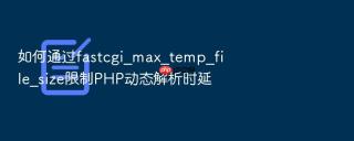如何通过fastcgi_max_temp_file_size限制PHP动态解析时延